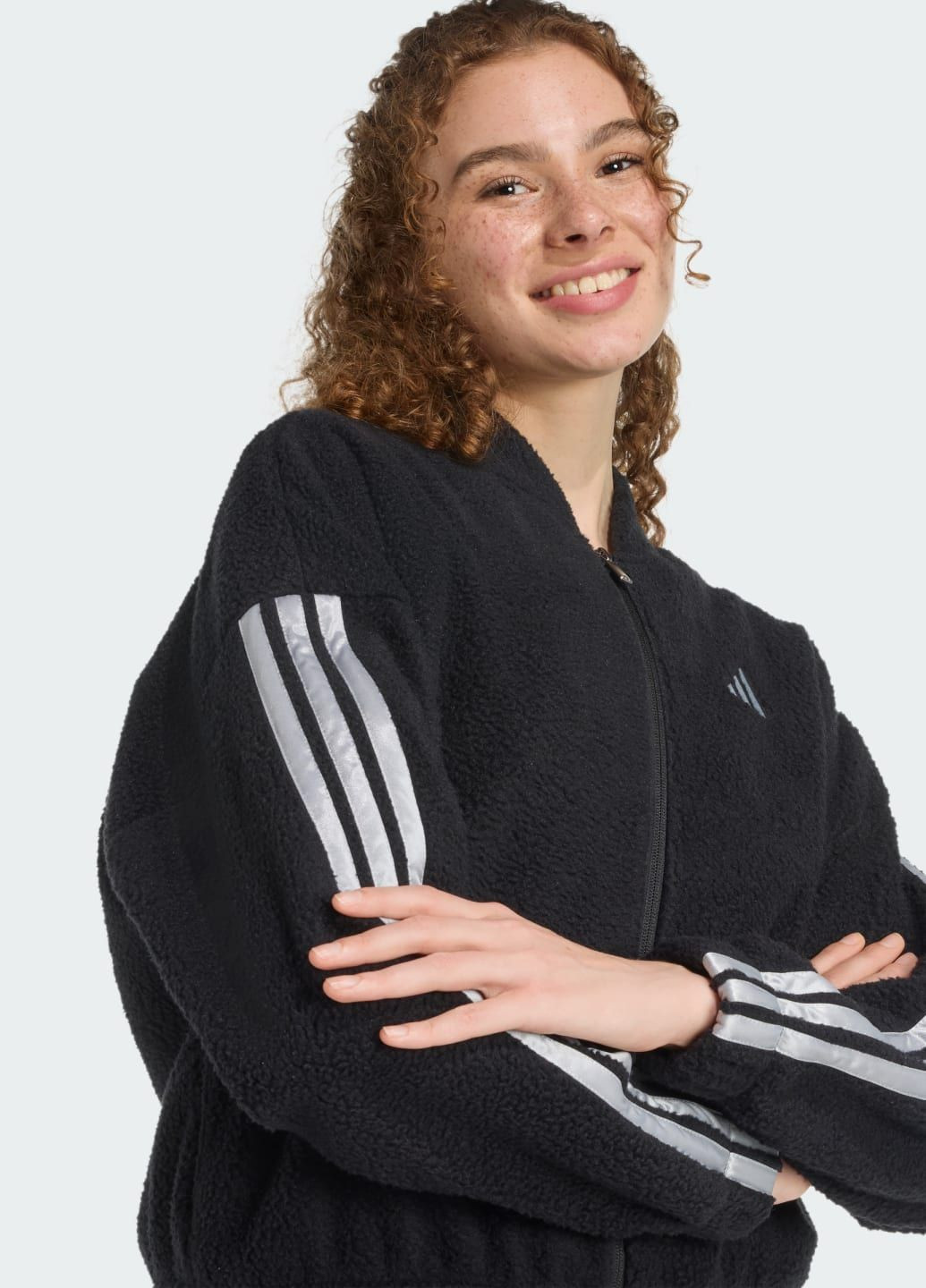 Олимпийка Holiday High Pile Fleece Full-Zip adidas (362576399)