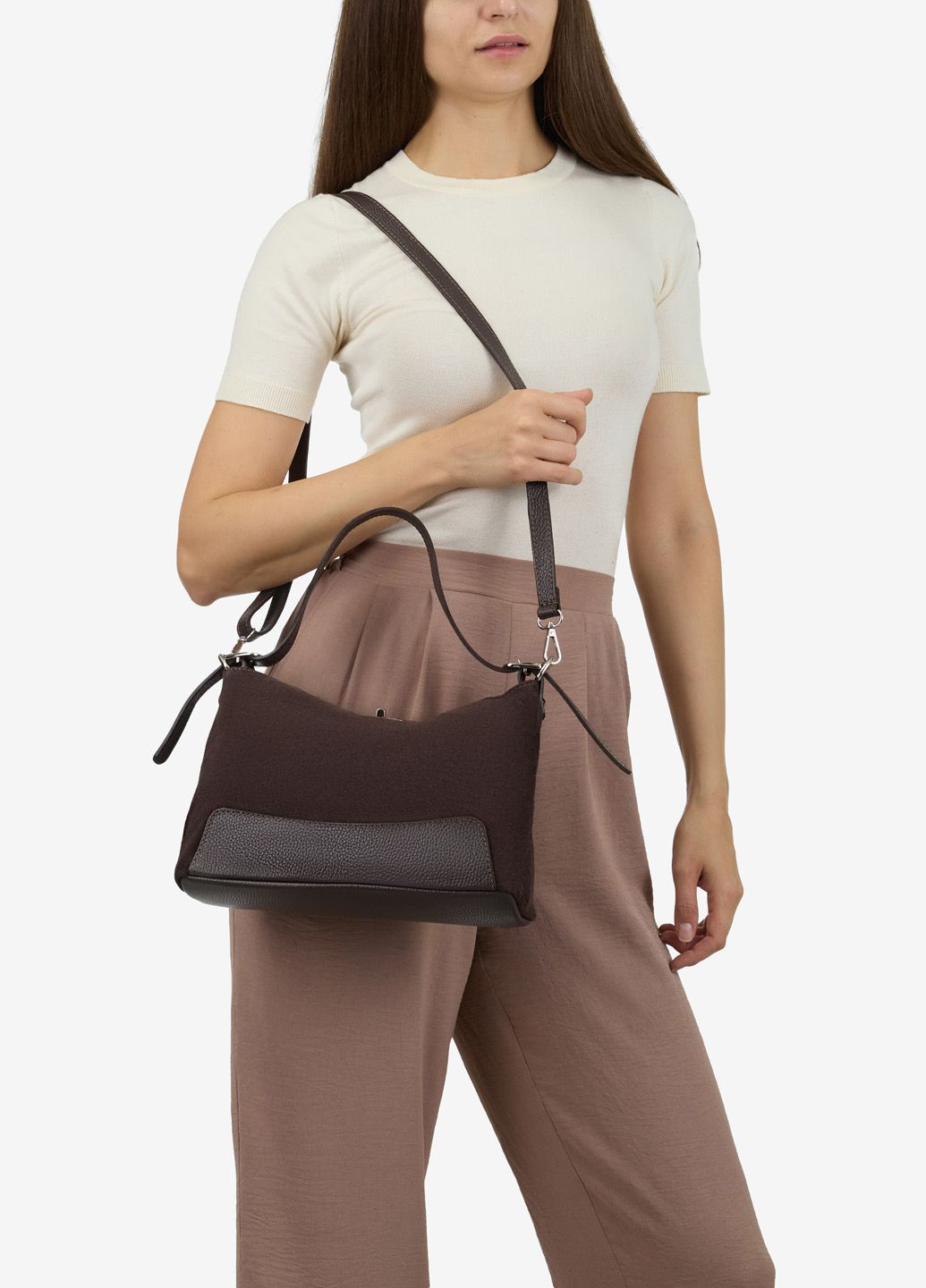 Сумка женская замшевая кросс-боди средняя Сrossbody Regina Notte (366545868)