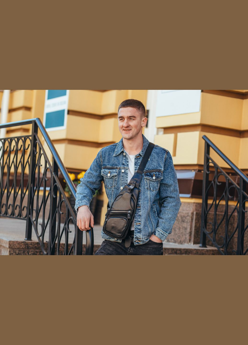 Кожаный мужской слинг на плечо TIDING BAG SK-63941 No Brand (335039855)