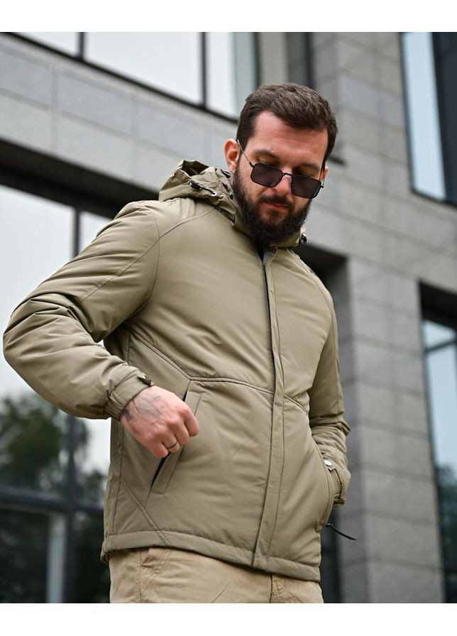 Бежевая зимняя зимняя мужская куртка нн олива No Brand