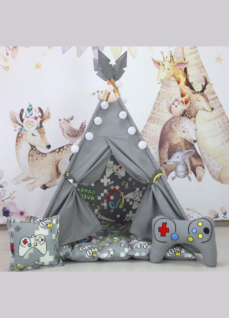 Вигвам для детей Playstation графит БОН БОН. Полный комплект! No Brand (316257250)