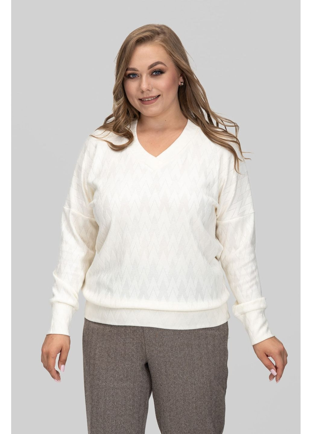 Молочный демисезонный женский свитер из ангоры мелисса all posa (ap102600p) A'll Posa