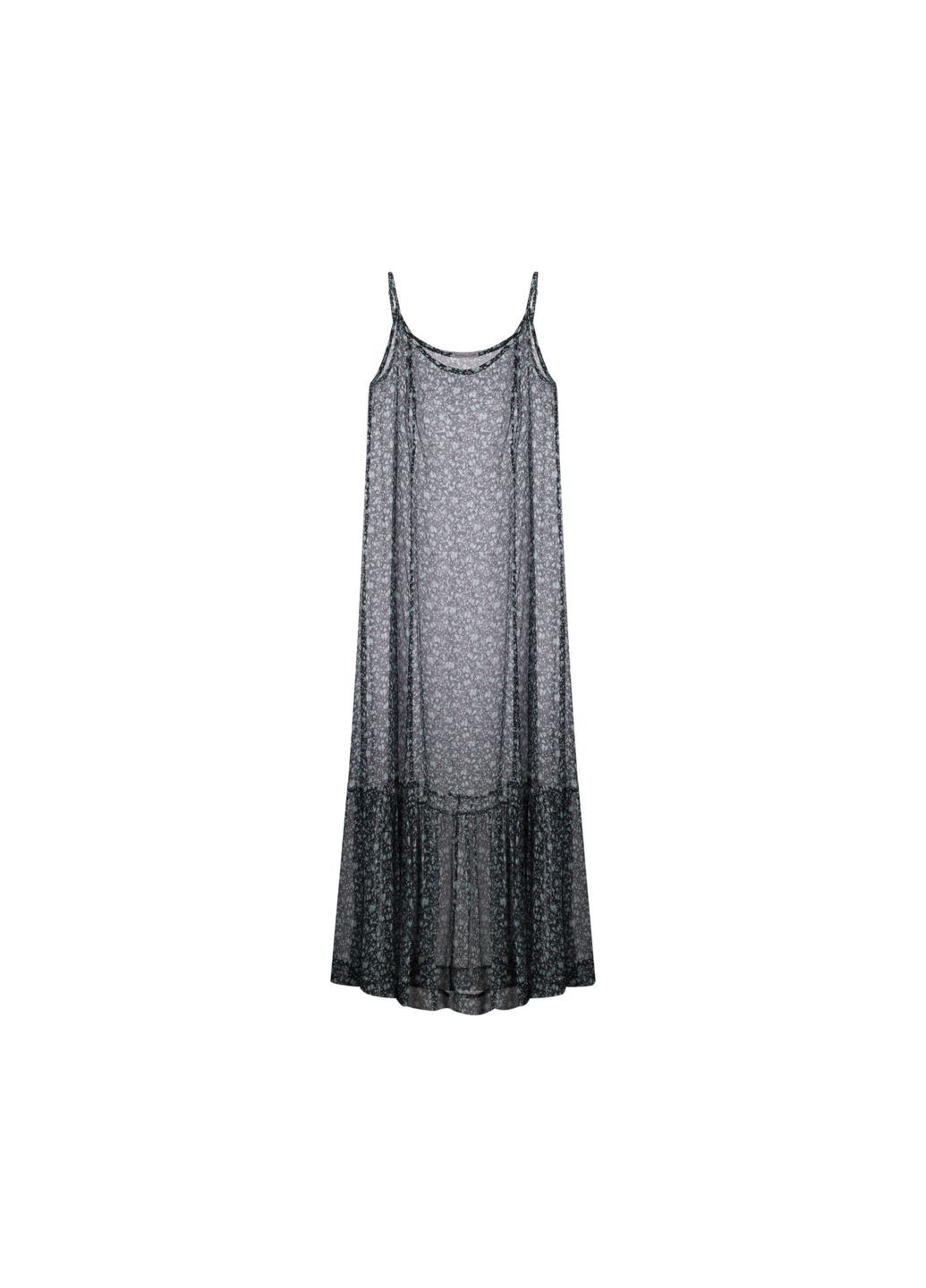 Комбінована сукня-двійка mille-fleur дрібний квітковий орнамент насиченого темного відтінку Victoria Gres