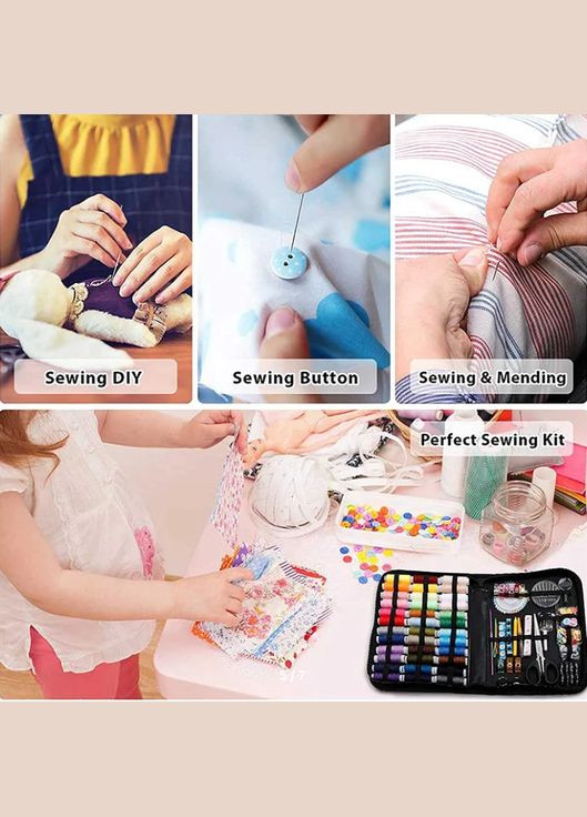 Швейный набор ILkea 130 Швейных Аксессуаров Катушки с Нитями для Путешественников Взрослых Детей Ilke (296108104)
