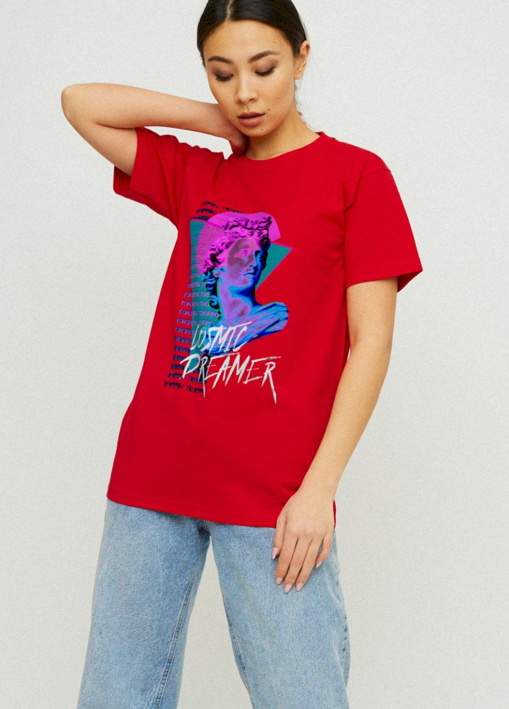 Футболка Boyfriend / дихаючий принт / YAPPI - (325222192)