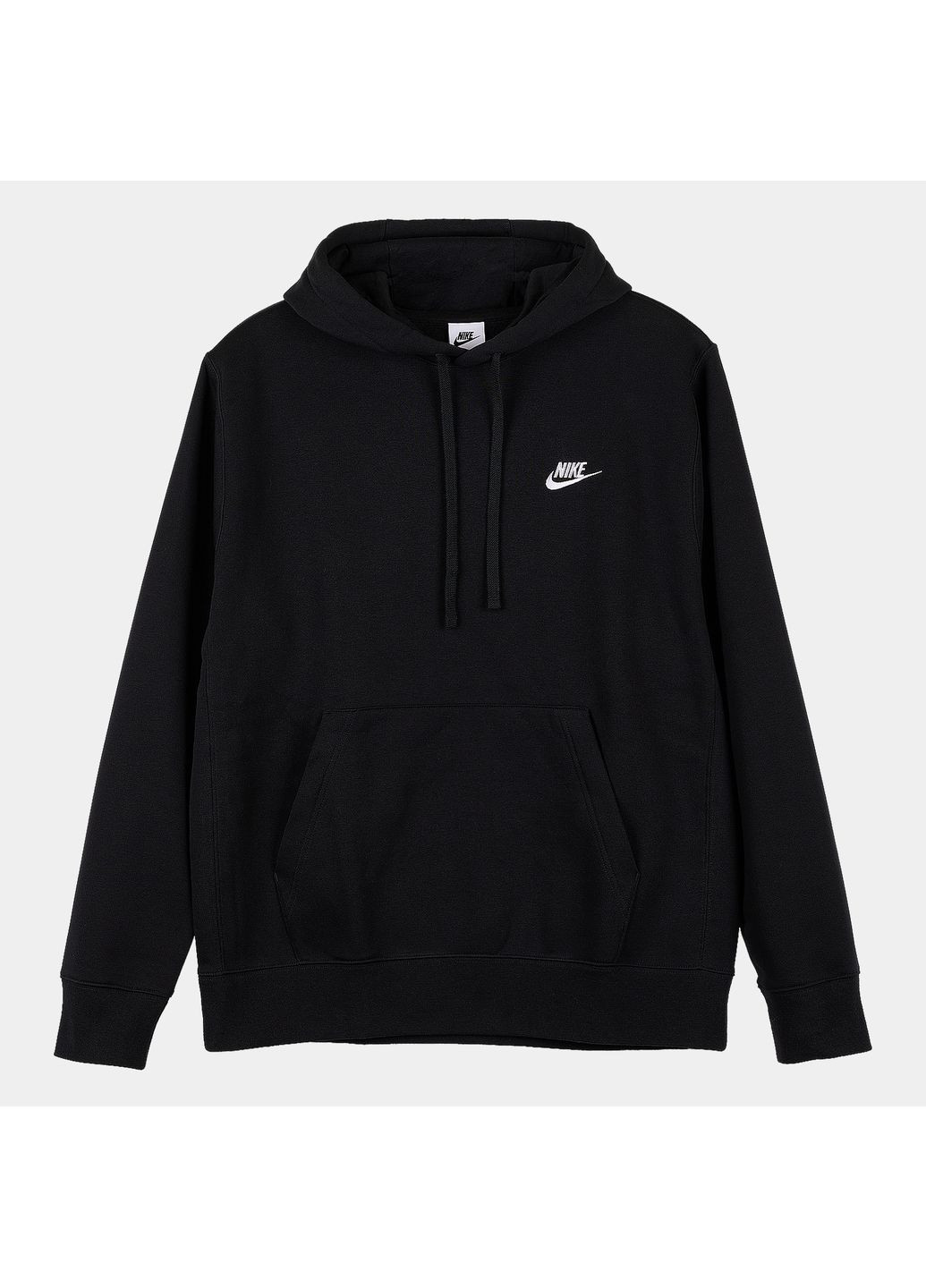 Чорна демісезонна бомбер чоловічий m nsw club hoodie po bb (bv2654-010) Nike
