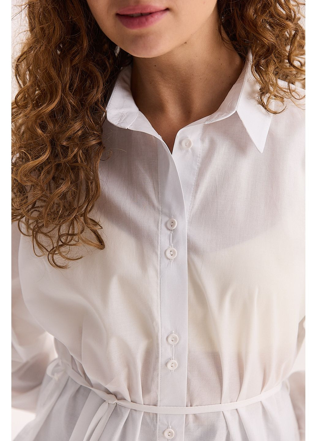 Жіноча сорочка oversize зі шнурком на талії Arjen (354647036)