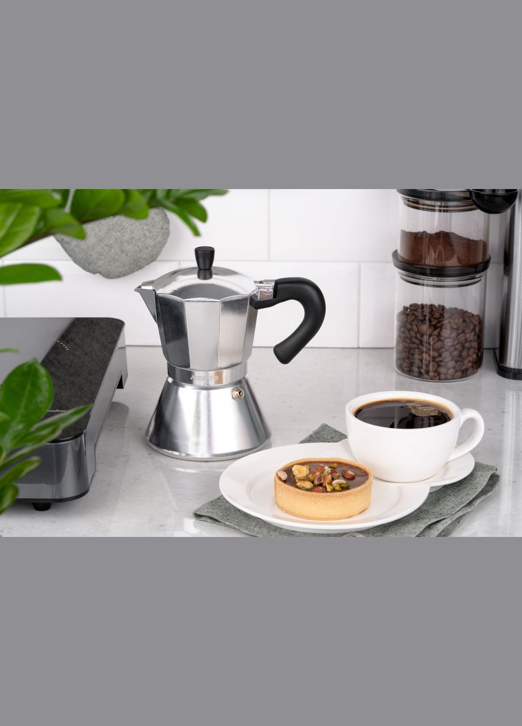 Гейзерна кавоварка Gemini Piemonte 6 чашок алюміній AR0806AI Ardesto (335078337)