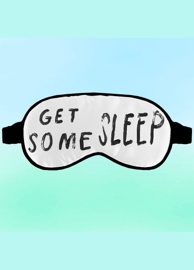 Маска для сну sleep Чорна з принтом No Brand (315042006)