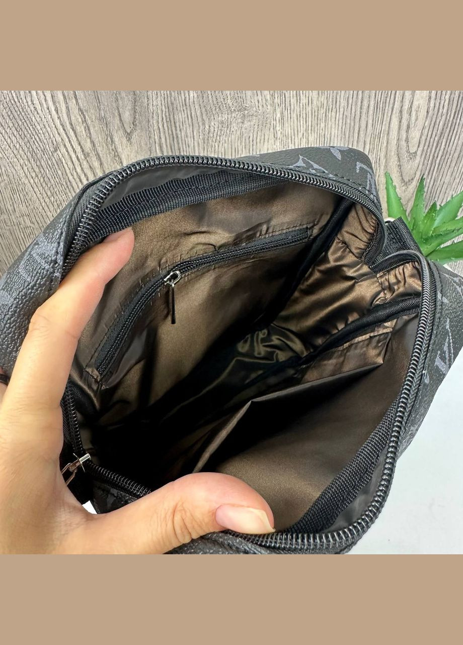 Мужская сумка планшетка на плечо черная Eton (313865476)