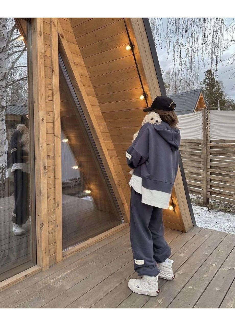 Женский теплый костюм с имитацией футболки — ЗАМЕРЫ В ОПИСАНИИ Vione (367077148)