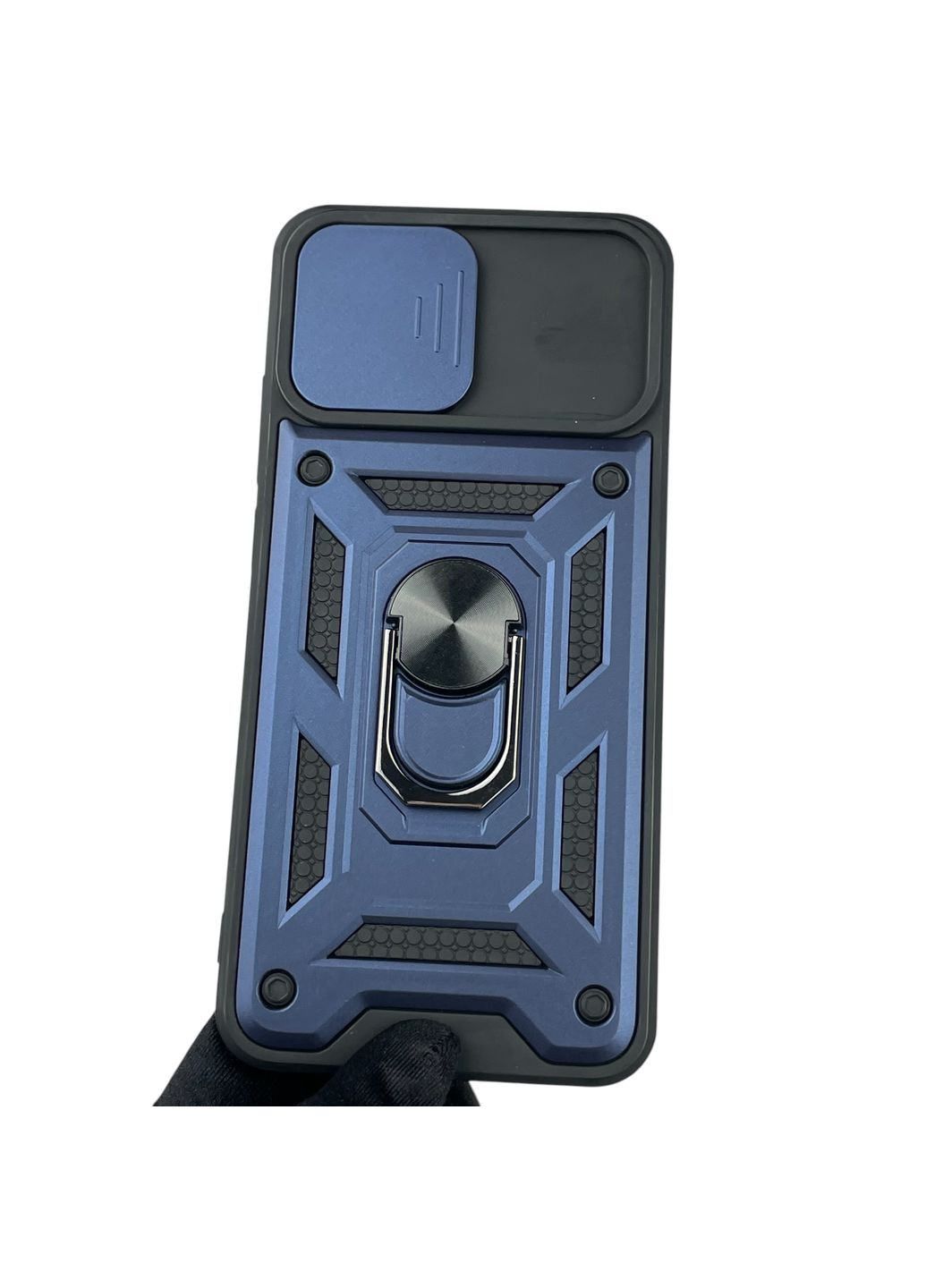 Чехол для Redmi A1 бронированный с кольцом со шторкой на сяоми редми а1 тёмно-синий rg1 Xiaomi (366229555)