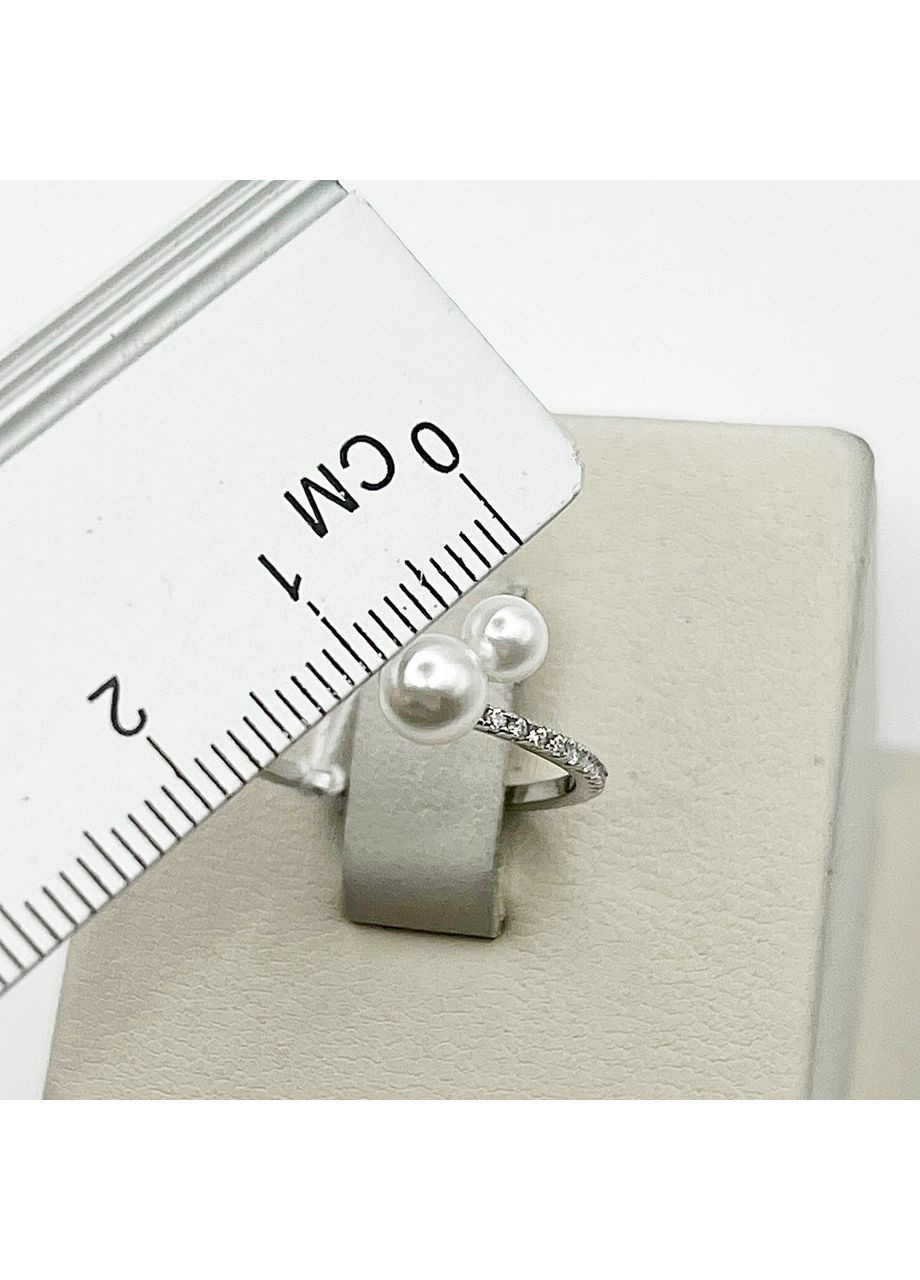 Кольцо серебряное с жемчугом и кубическим цирконием 17 1,28 г No Brand (370142329)