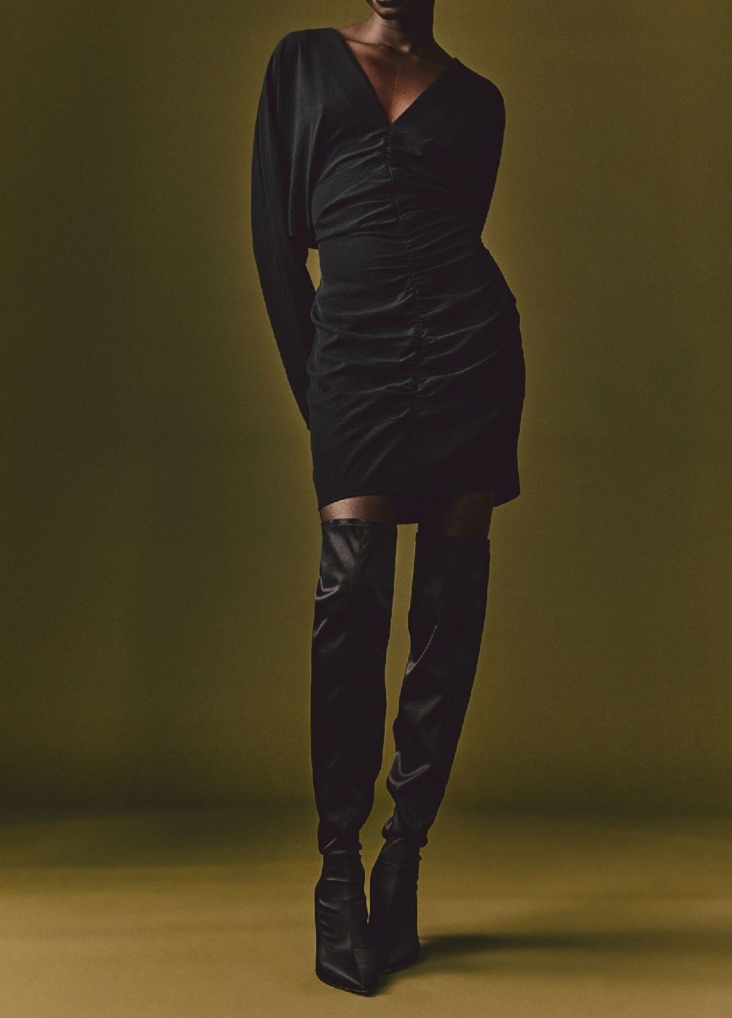 Чорна кежуал сукня H&M леопардовий