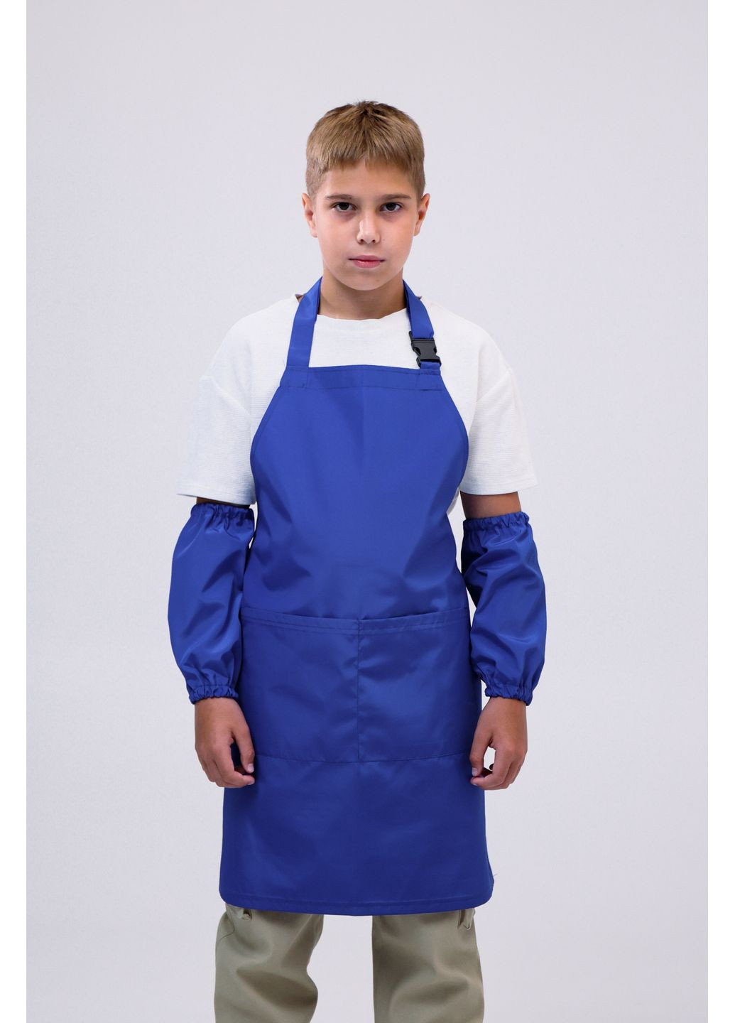 Форма шкільна на уроки праці для хлопчика з плащівки (,нарукавники) електрик No Brand фартух (350887048)