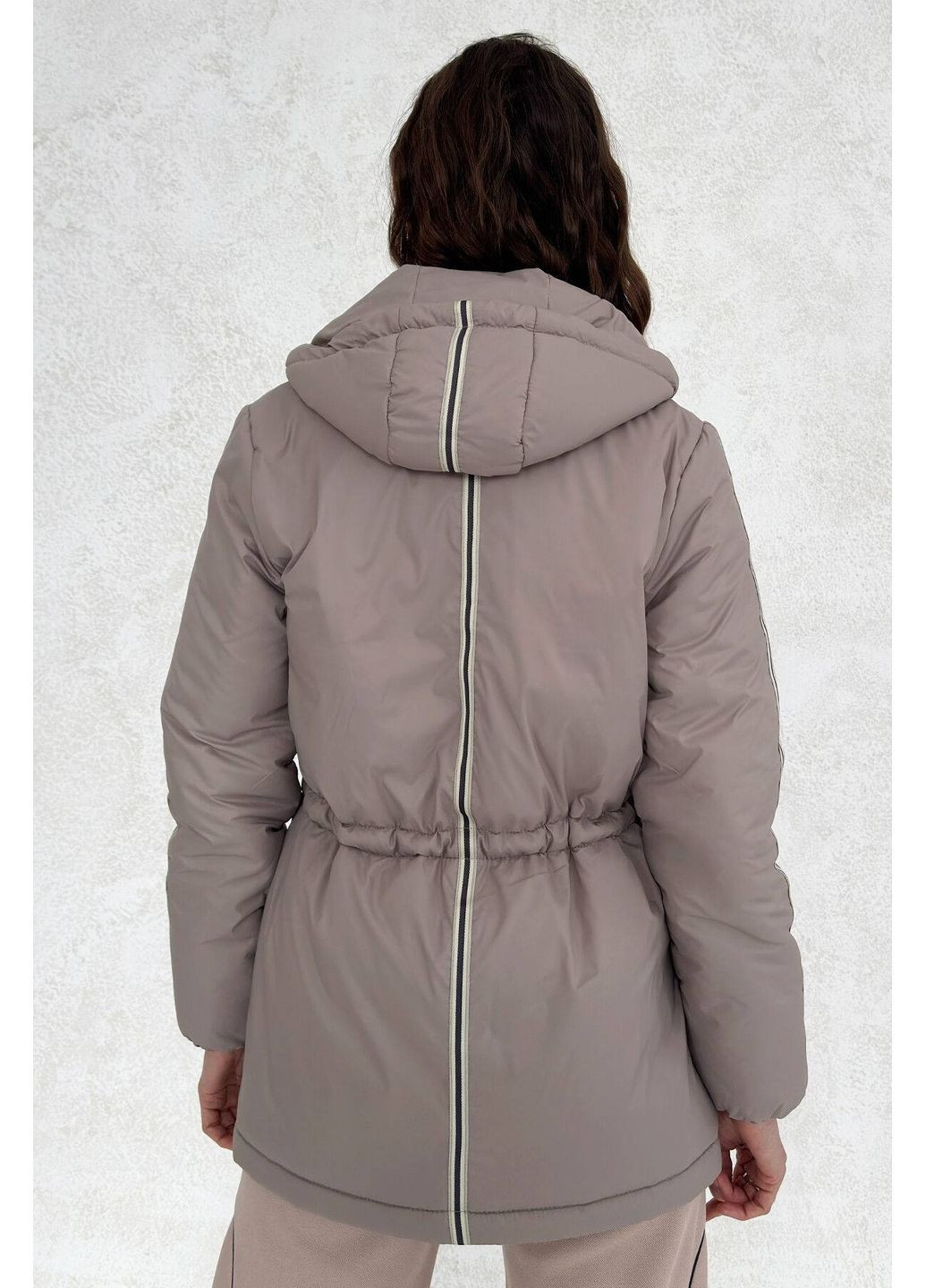 Бежева демісезонна куртка на кулісці, колір бежевий Nenka