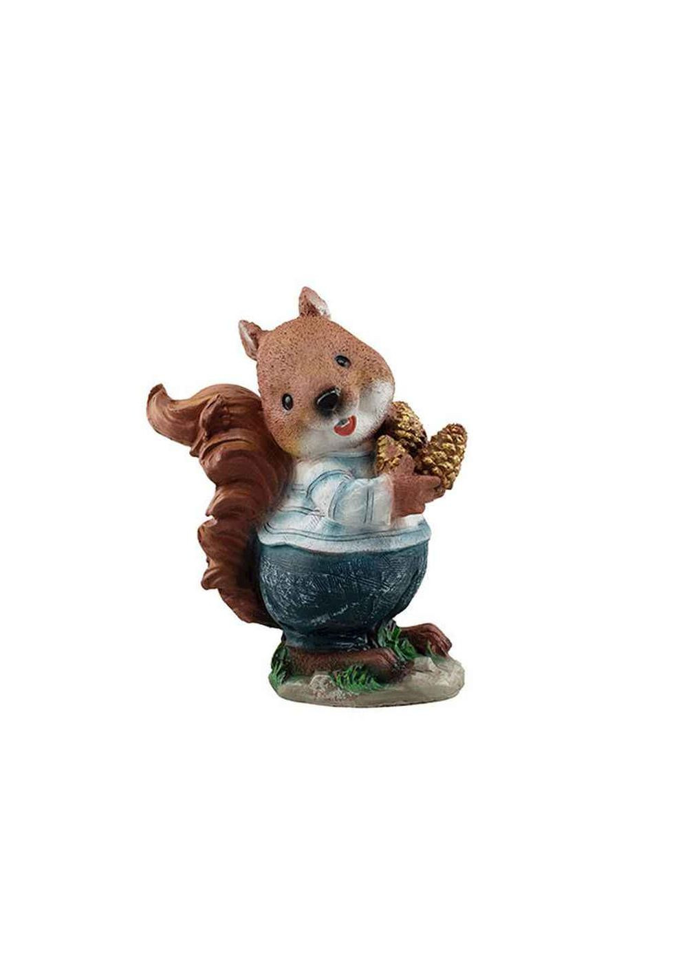 Садова фігурка полістоун Фігура "Білка хлопчик з шишками" Decoline (362351720)