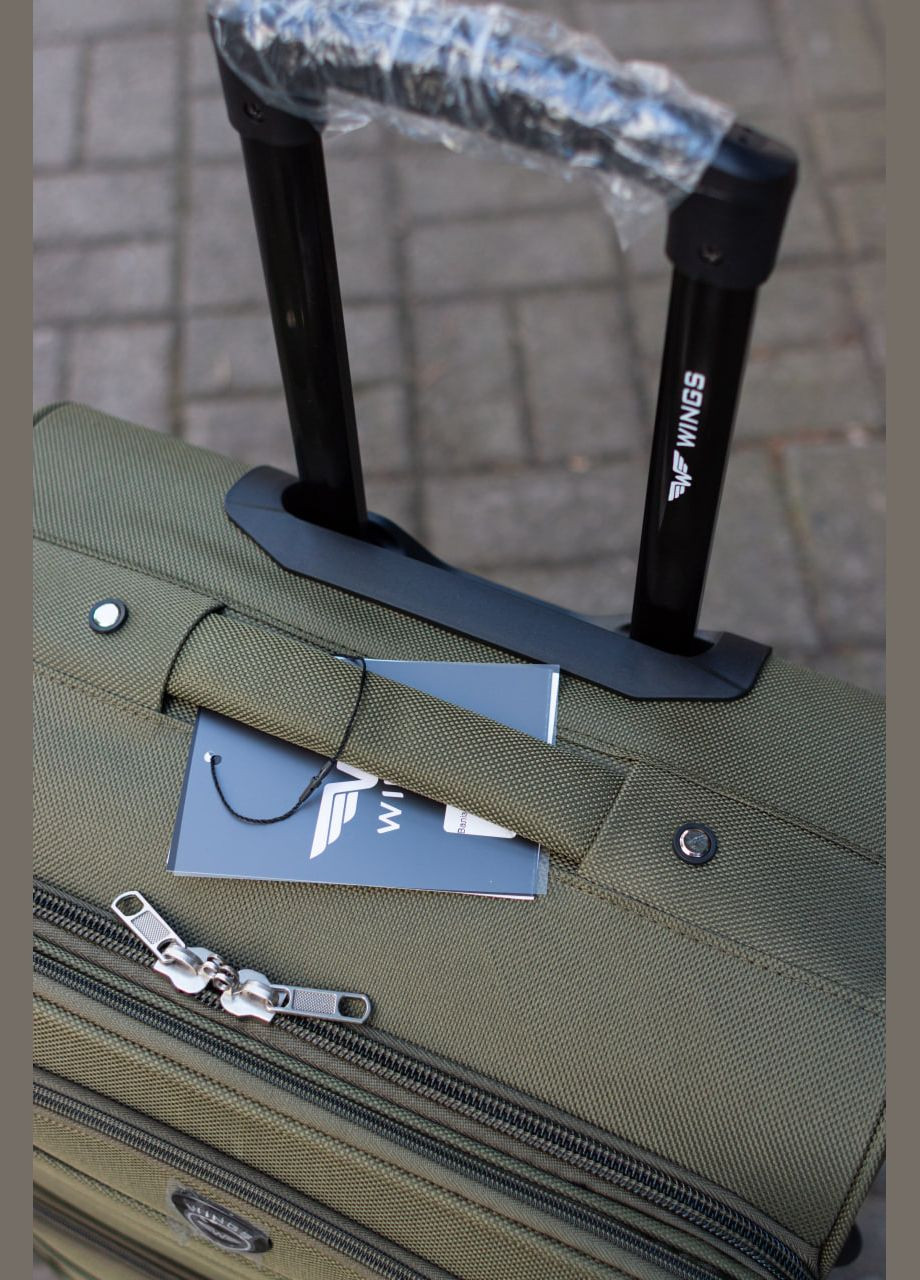 Валіза тканинна 6802 розмір S маленька на 4 колесах, колір червоний Wings 6802/4 (323651974)