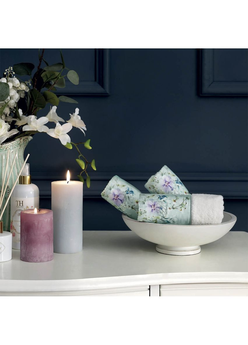 Набір кухонних рушників Ornelia 3-30*50 махра Tivolyo Home квітковий зелений