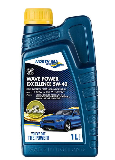 Синтетична моторна олива для легкових автомобілів WAVE POWER EXCELLENCE 5W-40 1л No Brand (341720932)