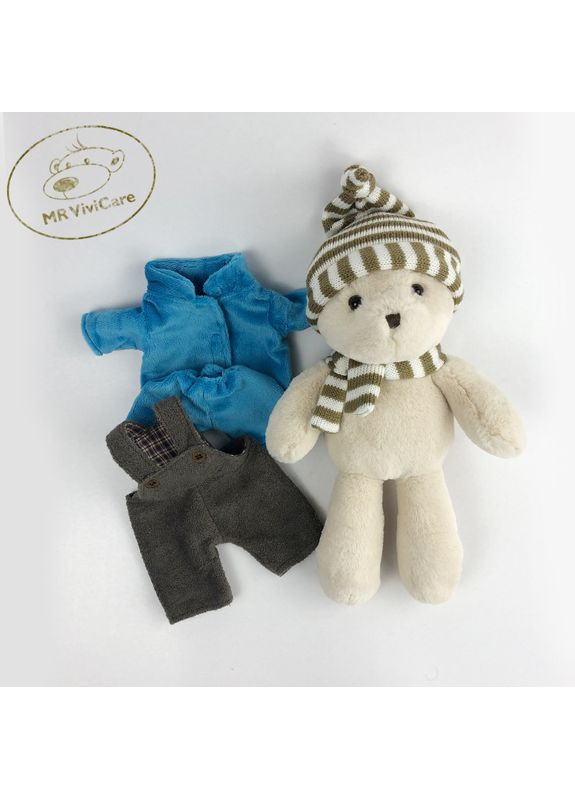 М'яка іграшка Ведмедик з двома комплектами одягу 2313 28 см No Brand (358203120)