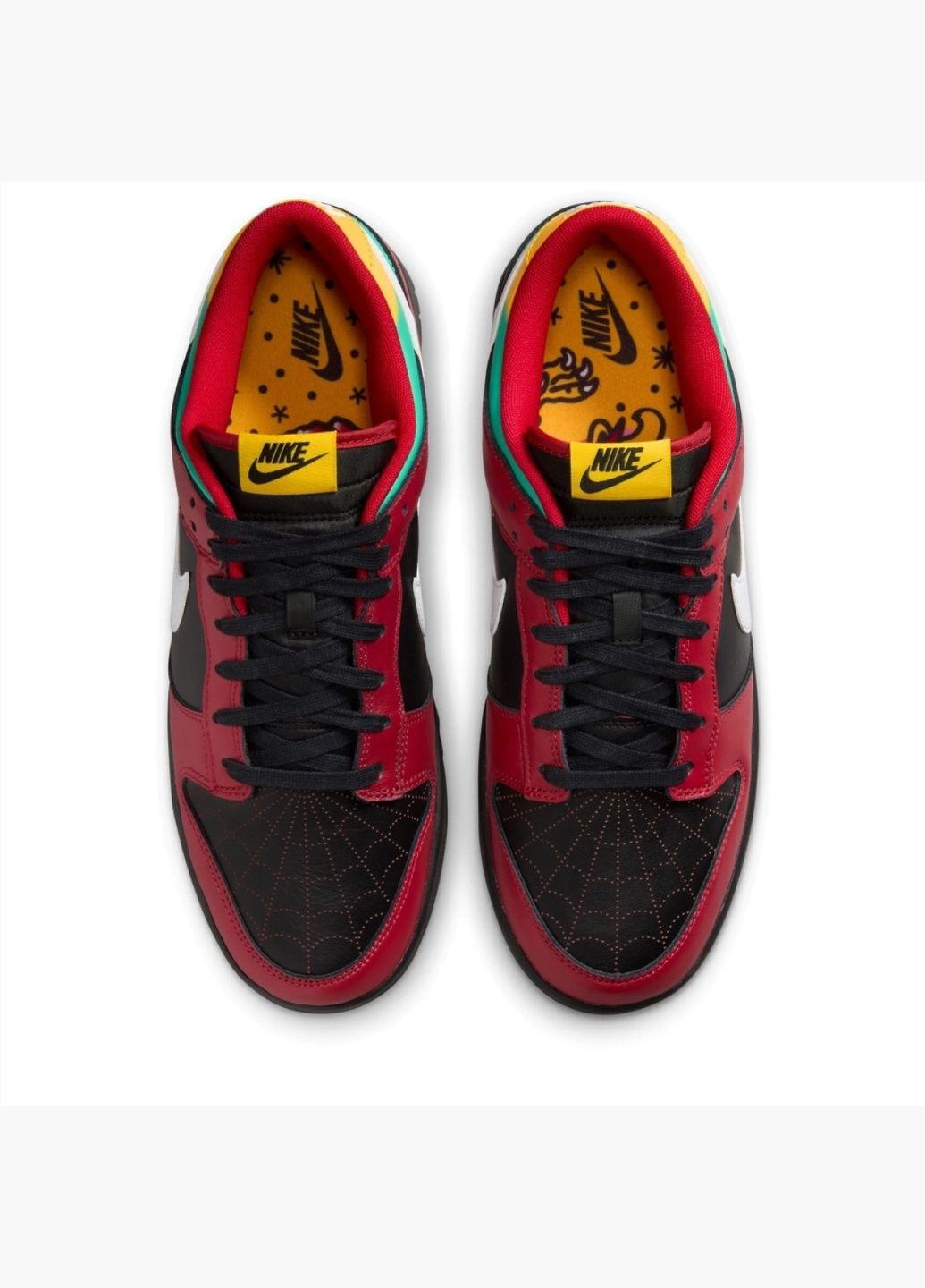 Червоні кросівки чоловічі dunk low retro ltd biker tattoos red/black fz3057-001 Nike