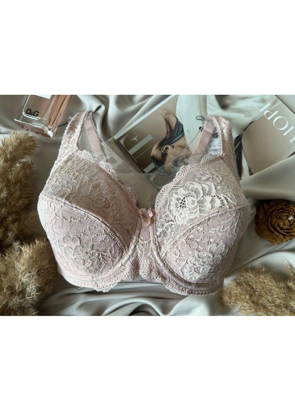 Пудровий бюстгальтер з м'якою чашкою пудровий Acousma