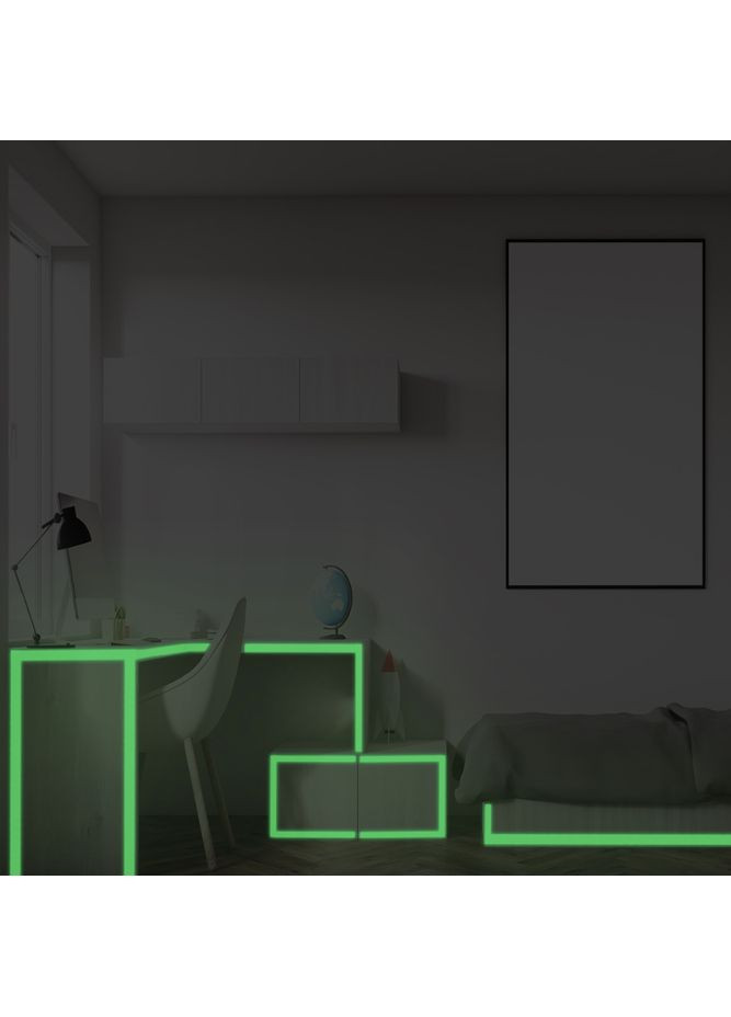 Стрічка люмінесцентна/самоклейка 4см х 2м світиться у темряві Зелений No Brand (368565377)