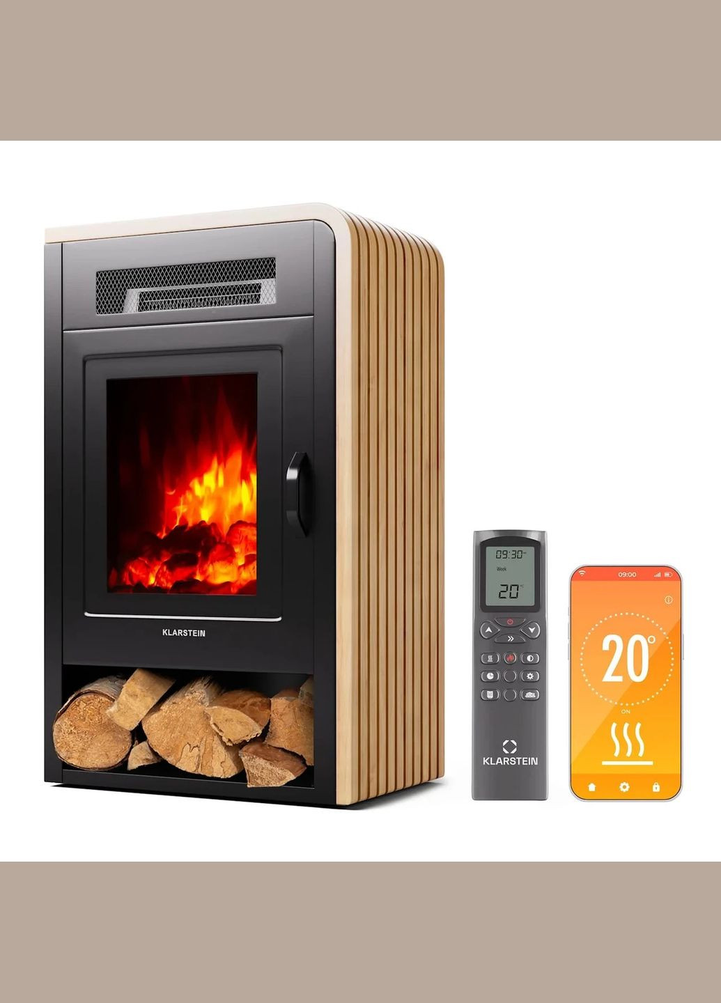 Електрокамін Opala Smart 950/1900 Вт (10045362) Klarstein (338194892)