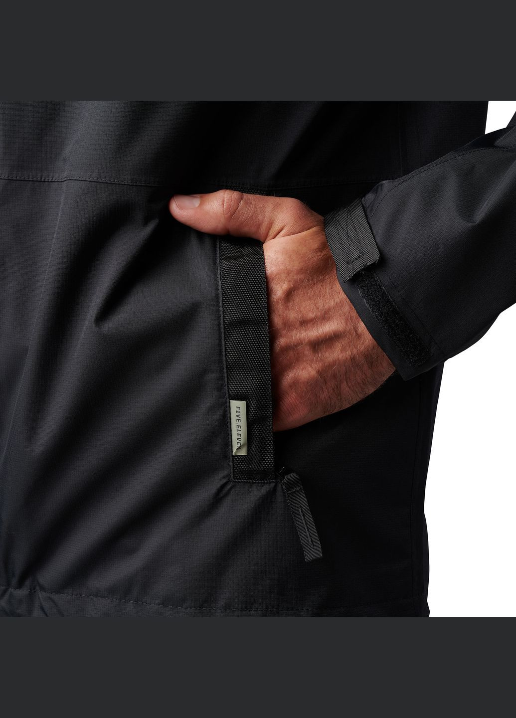 Куртка штормова Exos Rain Shell Black 5.11 Tactical (315822029)