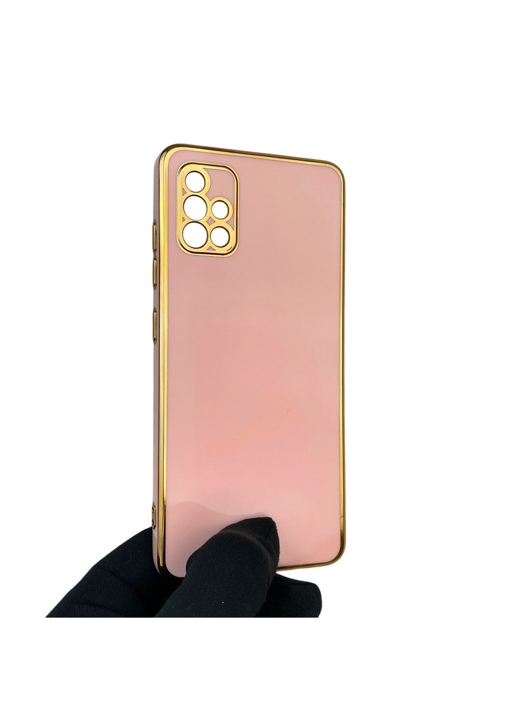 Чехол для Galaxy A51 SM-A515F с защитой камеры с золотой окантовкой на самсунг а51 пудровый gs1 Samsung (366232976)