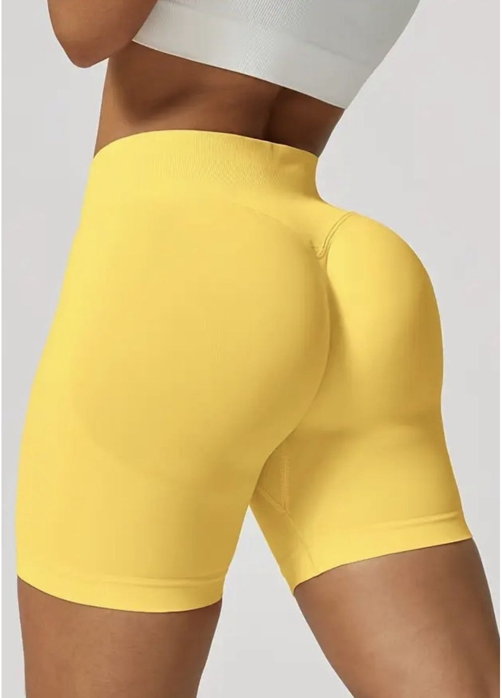 Спортивні шорти з високою посадкою та пуш-ап ефектом No Brand (366347579)