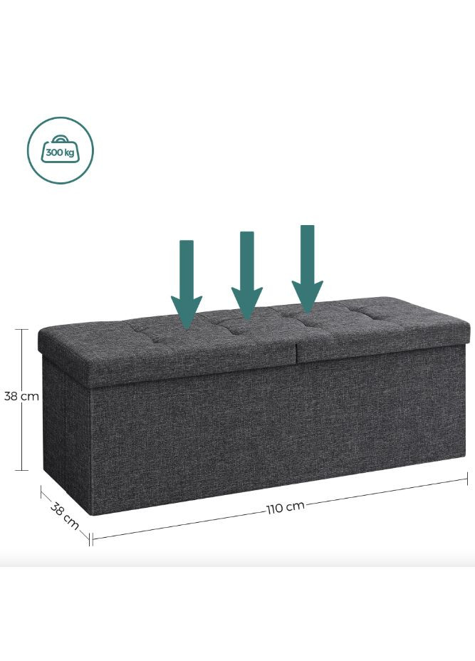 Банкетка-пуф Kors с местом хранения темно-серый Leobert (303127037)