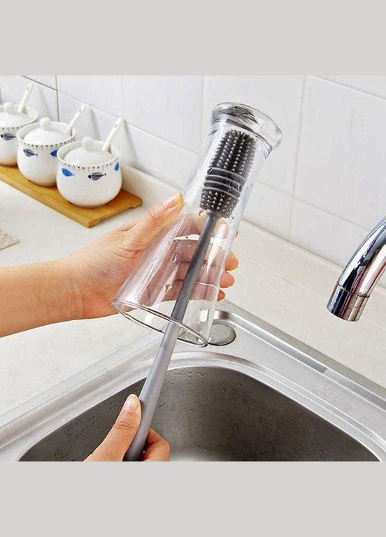 Силиконовая щётка для бутылок SiliconGoods 27.5 см Гибкий овальный ёршик из силикона средней жёсткости No Brand (347641184)