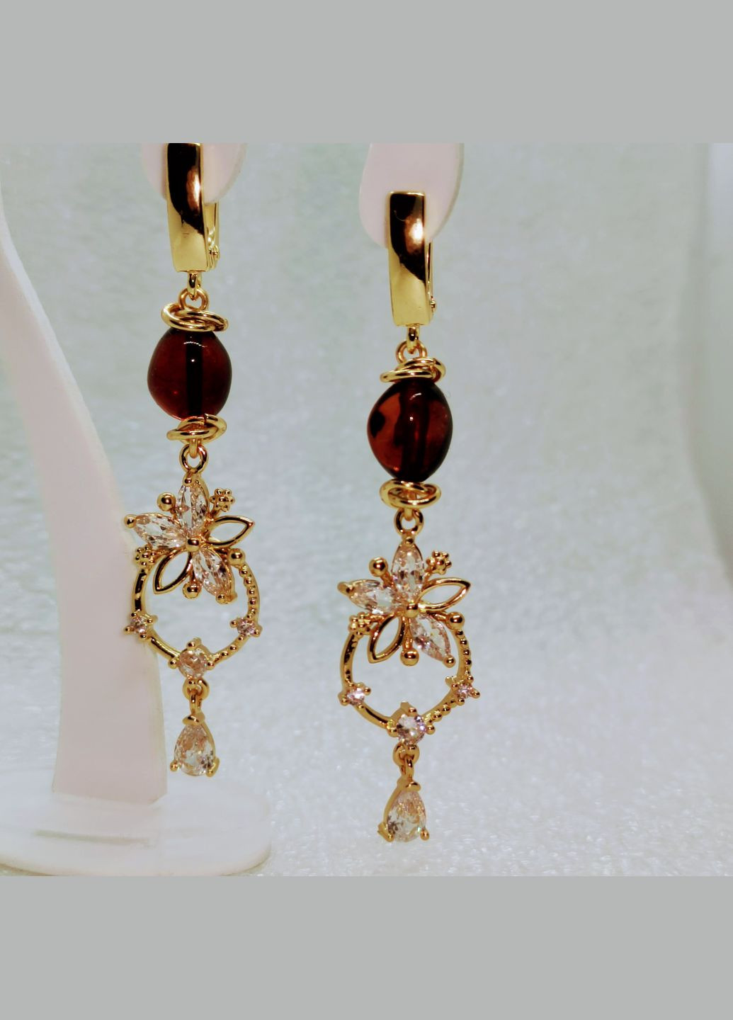 Сережки 3148 з натурального бурштину MINOV (315721823)