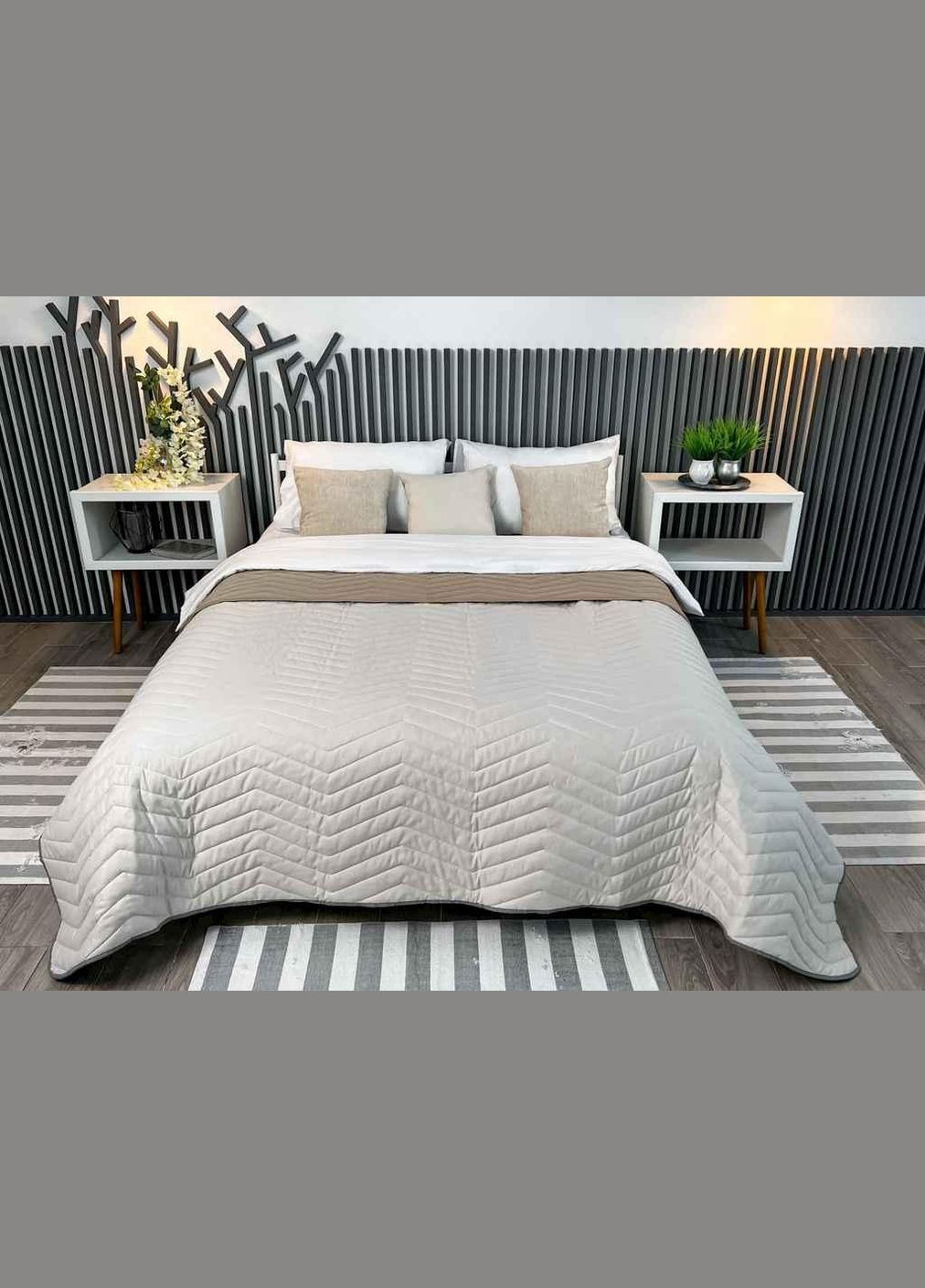 Покривало 2,00x2,20 DOUBLE FACE у сумці Rainy Day /Taupe Gray ТМ ArCloud (361259769)