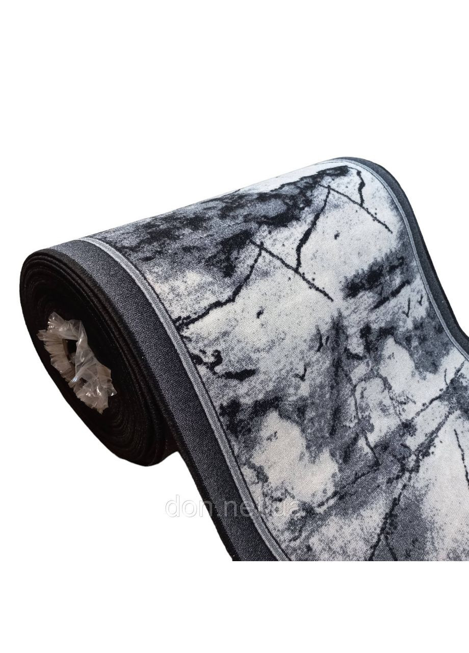Килимова доріжка Marmur Grey 1 сіра шириною 150 см (ціна за пог.м) Dinarsu (333034572)