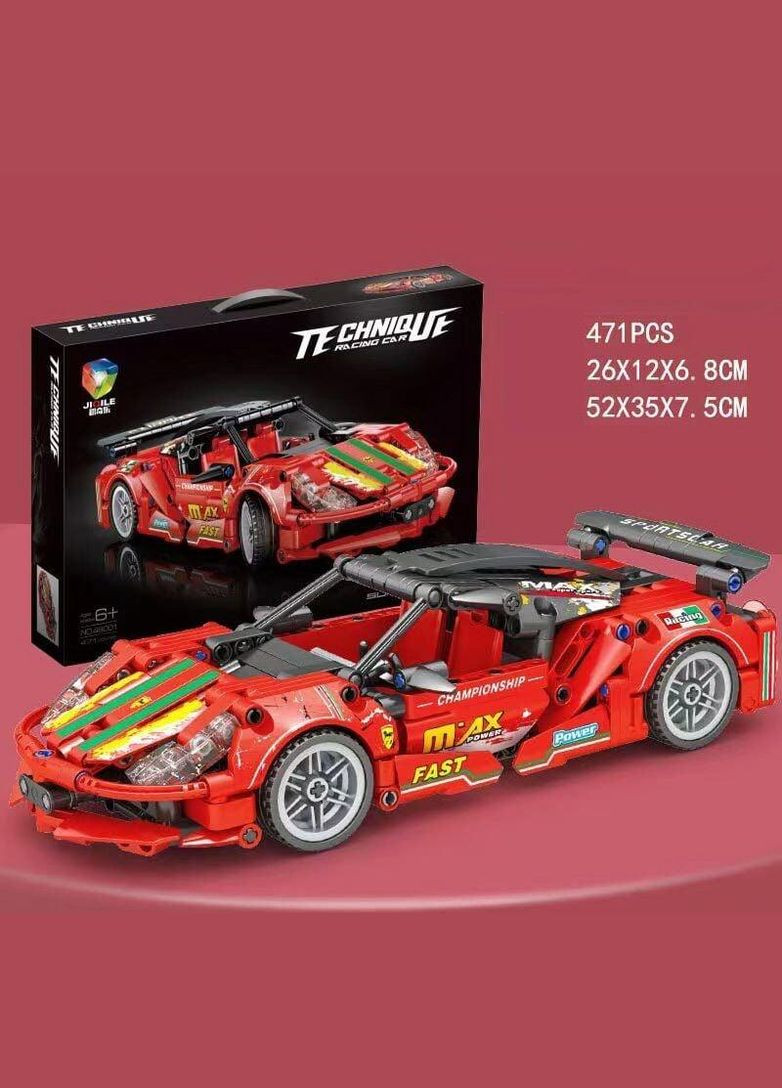 Конструктор Машина спорткар 471 деталь, інерція, гумові колеса 48001 No Brand (317439292)