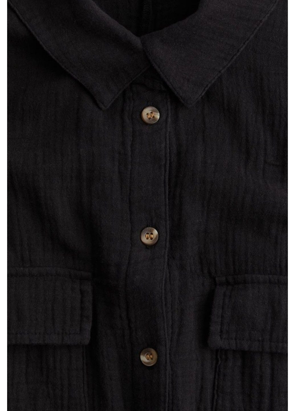 Чорна повсякденний жіноча сукня-сорочка з поясом на зав'язці н&м (57408) xs чорна H&M