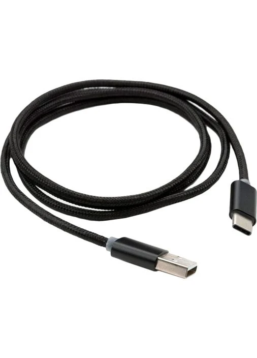 Кабель USB 2.0 AM - USB Type-C 1.0 м LED Black () Vinga (338378402)