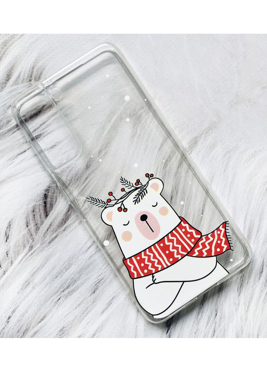 Чехол для Samsung Galaxy S21 (G991) Медведь в шарфе (новогодний принт 147) Creative (362970648)