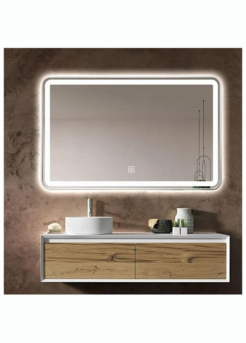 Дзеркало LED DEM0065D Silver 120смх75см сенсорне включення + підігрів Dusel (316720400)