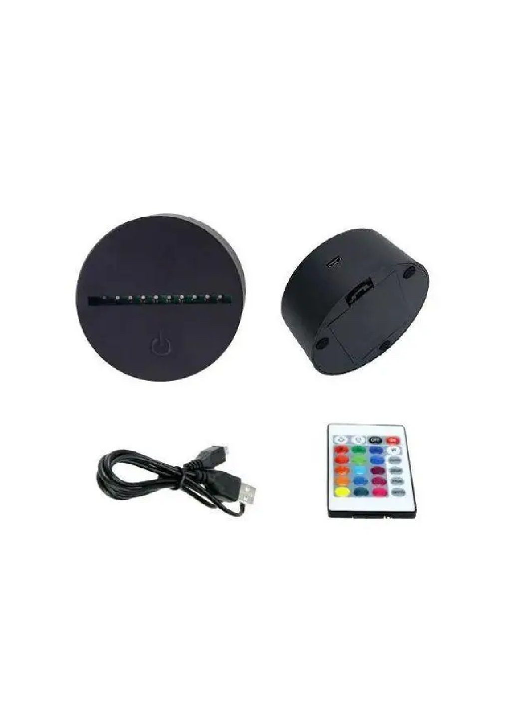 Настільний 3D LED нічник з пультом сенсорним управлінням роботою від USB 16 кольорів світіння (480831-Prob) Консоль PlayStation Unbranded (345559573)