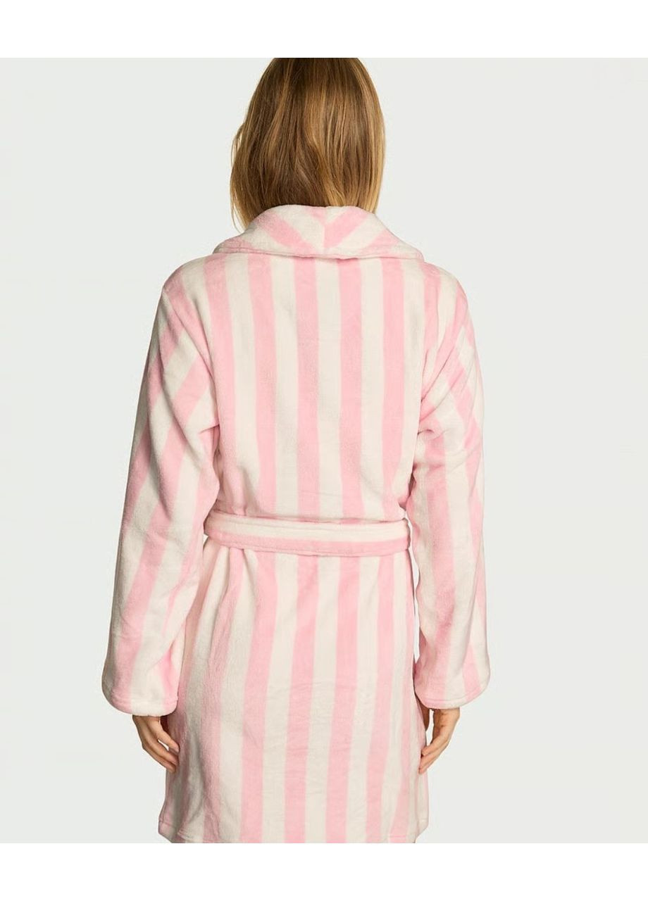 Теплий, плюшевий у рожеву смужку (XS/S) Victoria's Secret халат (369145471)