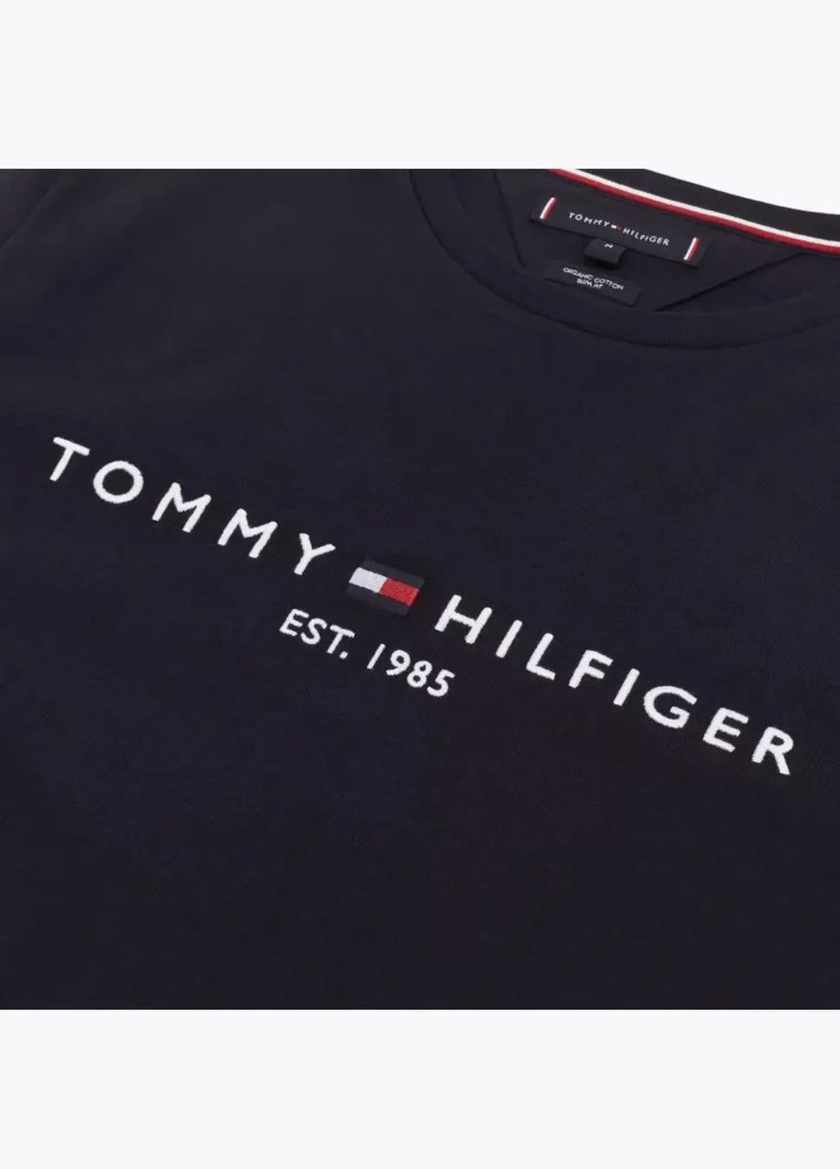 Темно-синяя футболка мужская Tommy Hilfiger EST.1985