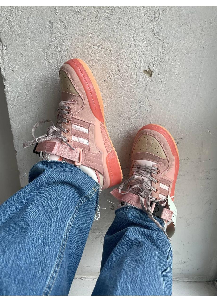 Помаранчеві Осінні кросівки чоловічі adidas forum low x bad bunny easter egg адідас форум No Brand