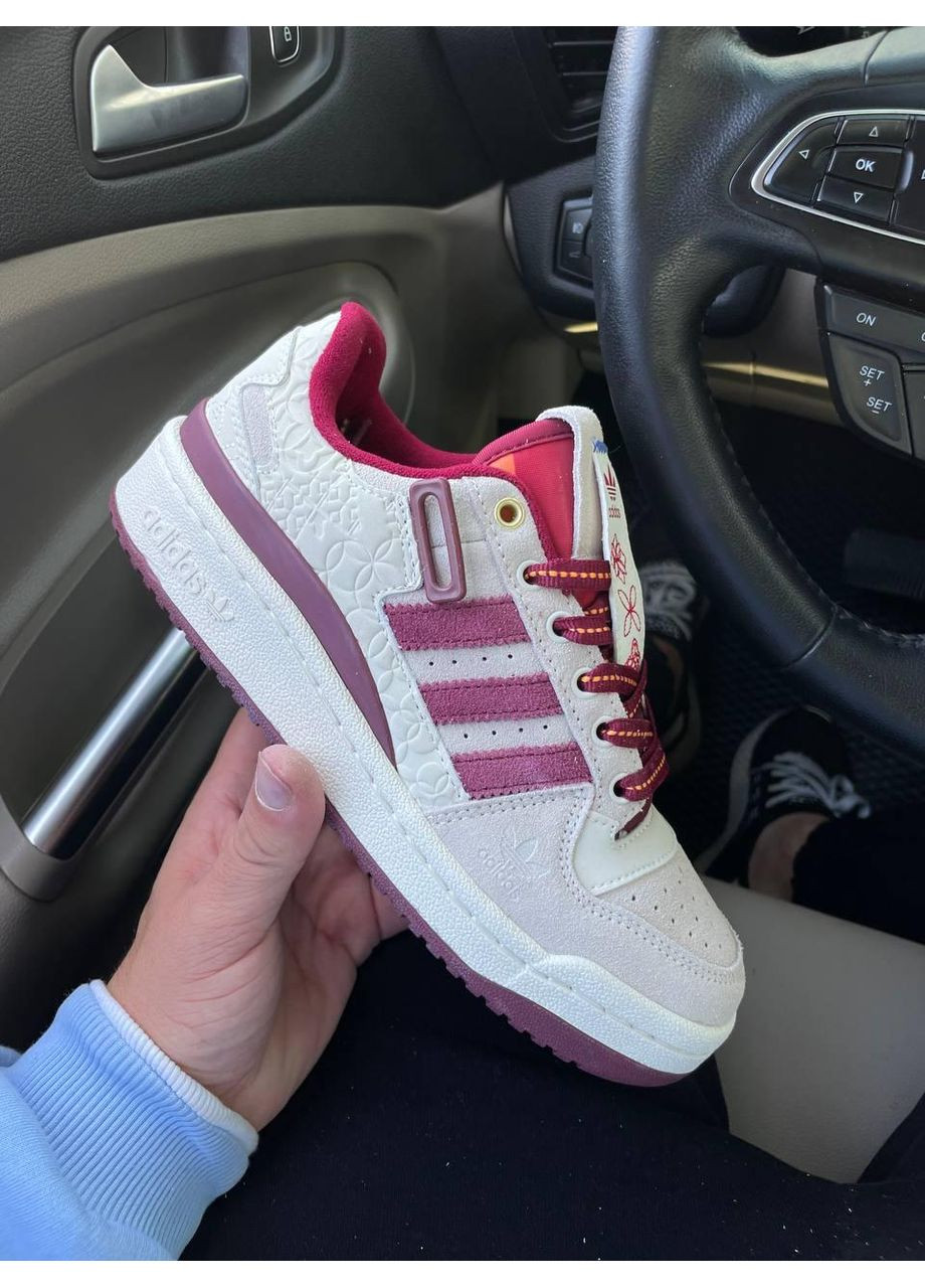 Бежевые демисезонные кроссовки мужские adidas forum beige bordo адидас форум No Brand