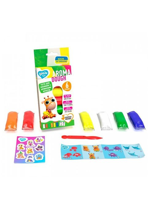 Набор теста для лепки "Aroma Assorted" ТМ 41178, 6 цветов по 35 г Lovin (367971820)