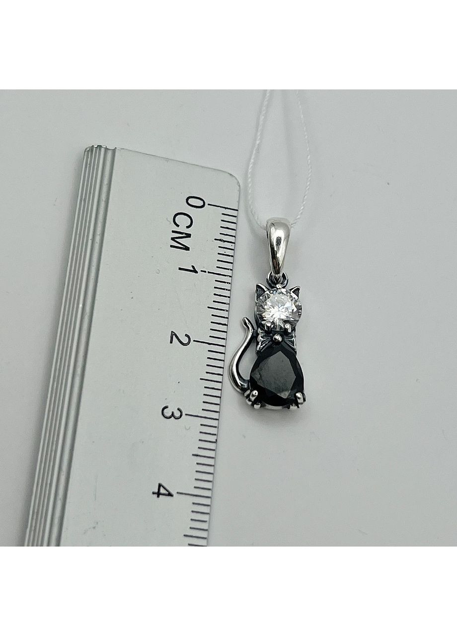 Кулон серебряный с кубическим цирконием "Кошка" 2,3 г No Brand (369736619)