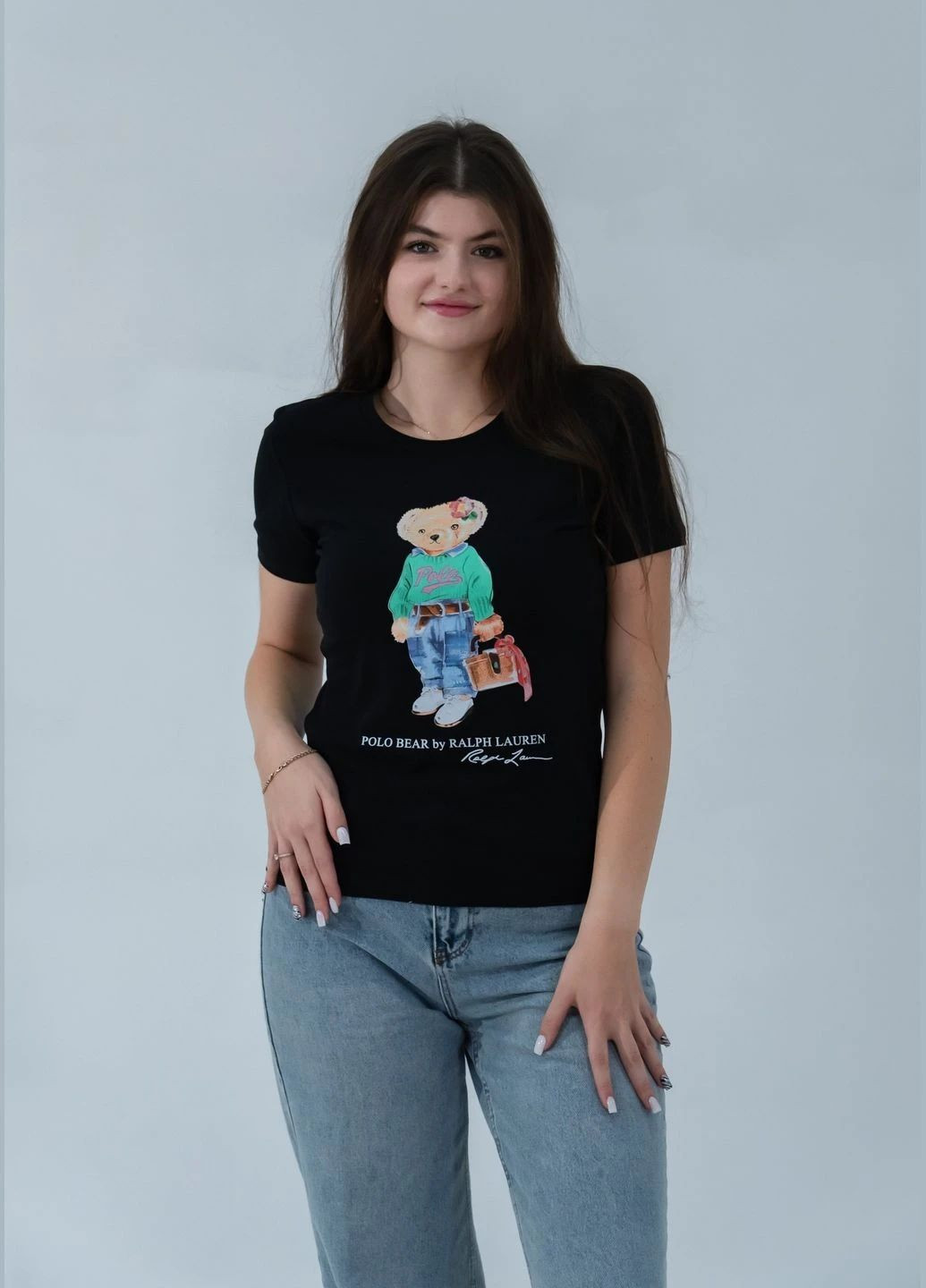 Футболка женская летняя с рисунком Ralph Lauren Polo Bear - (303547758)